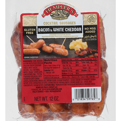 Bacon & White Cheddar Cocktail Sausage