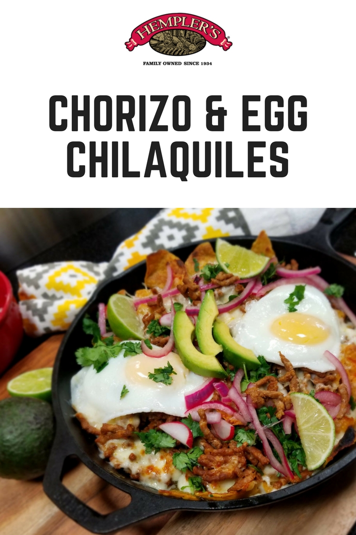 Chorizo and Egg Chilaquiles - great breakfast or brunch recipe for cinco de mayo.