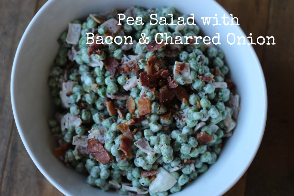 Pea Salad with Bacon and Charred Onion 1