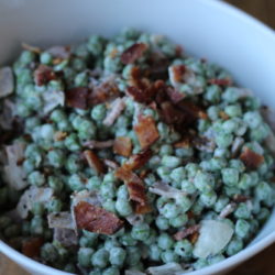 Pea Salad with Hempler’s Bacon and Charred Onions