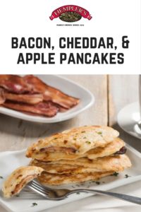 Bacon Cheddar Apple Pancakes #breakfast #pancakes