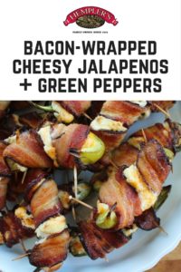 Bacon wrapped jalapenos and green peppers #appetizer