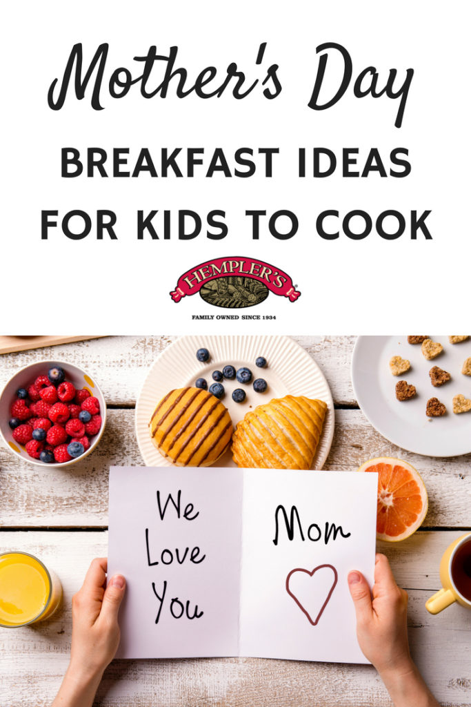 Mother's Day breakfast ideas for kids to cook. #kidscook #mothersday #brunch #breakfast