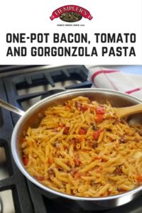 One Pot Bacon Tomato and Gorgonzola Pasta #onepotmeal #pastarecipe