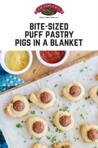 Pigs in a Blanket with Puff Pastry - great football or party appetizer! #appetizer