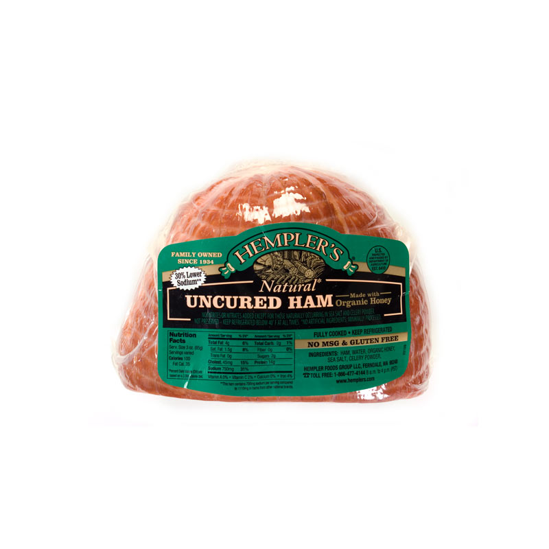 Uncured half ham Hempler s Foods